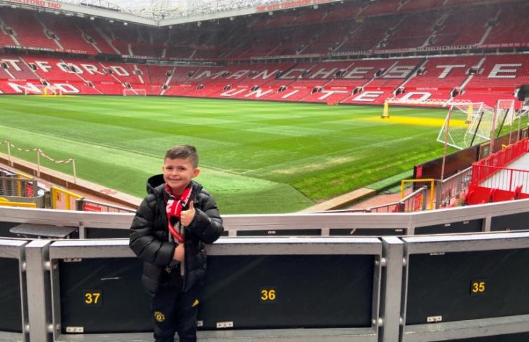Celt Edwards at Old Trafford home of Manchester United